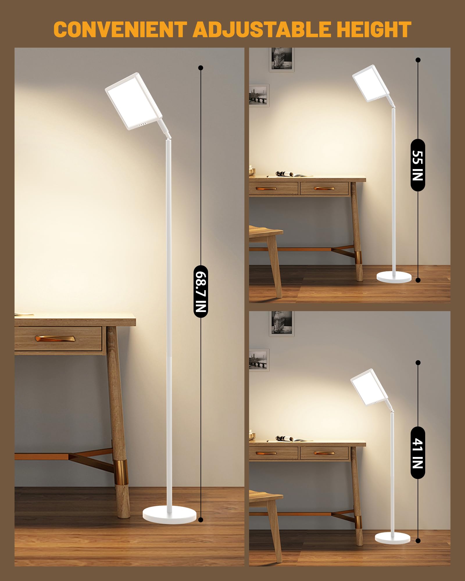 Diseño ergonómico MirthSip con rotación de 360° para iluminación suave