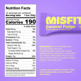 Misfits barra vegana cubierta de chocolate suave y crujiente.