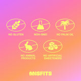 Misfits barras bajas en carbohidratos y azúcares para snack equilibrado