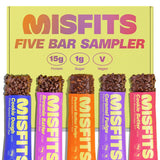 Misfits barras proteina veganas cubiertas de chocolate, placer indulgente y energía para el día
