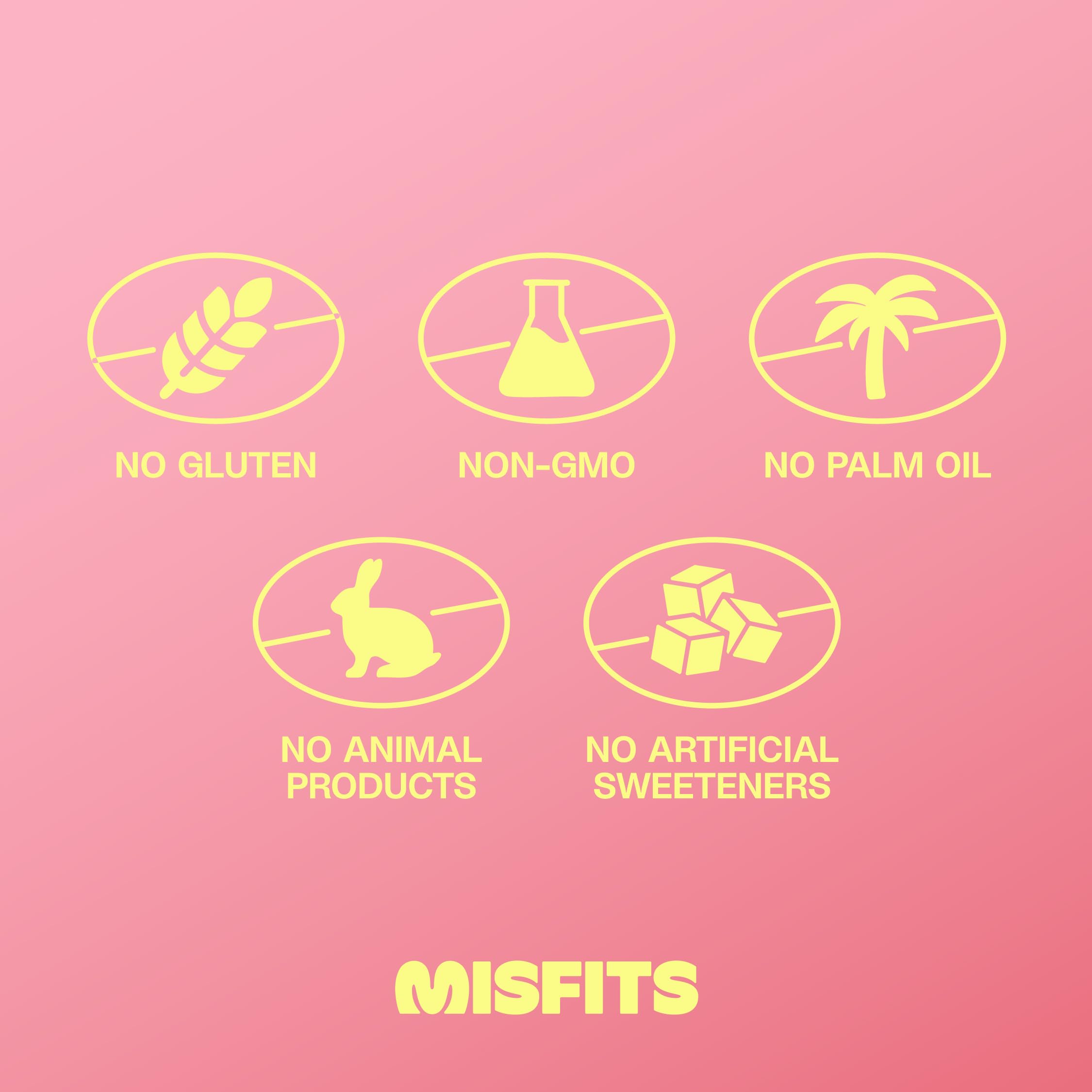 Misfits empaque 12 barras, opción práctica para la oficina
