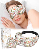 Miss Adola máscara de ojos seda Mulberry con diseño floral para uso diario