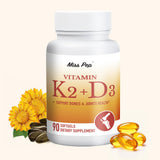 Misspep vitamina D3 K2 en botella para apoyo óseo e inmune