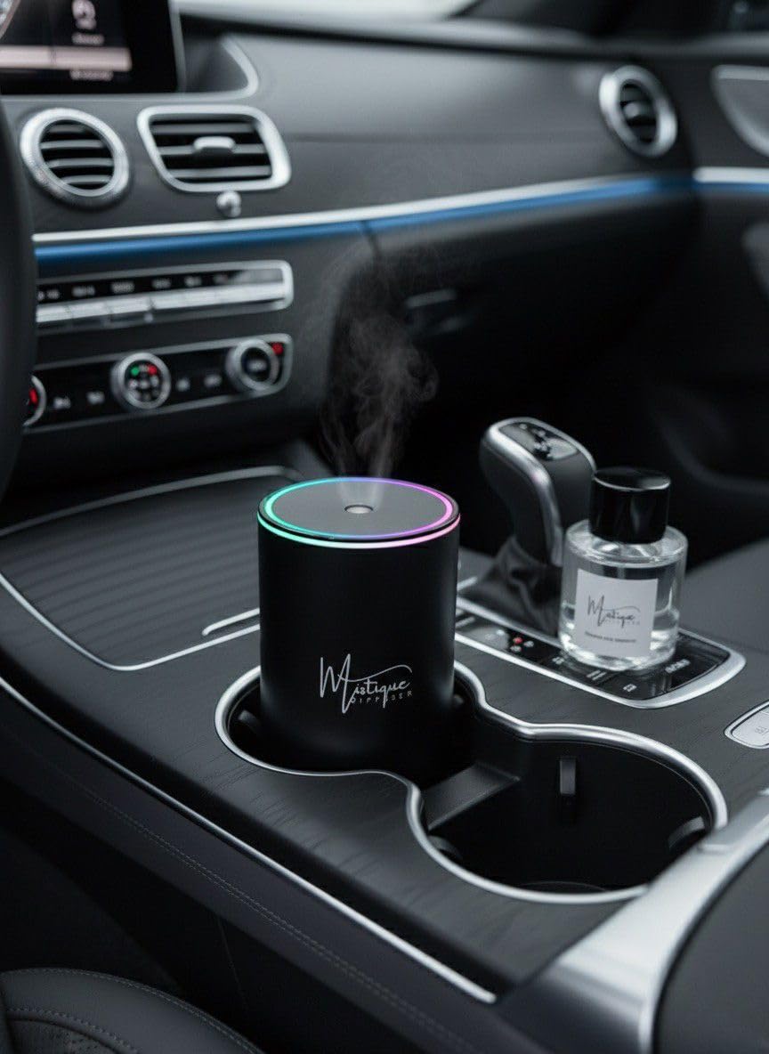 Mistique difusor con control táctil para ajustar aroma fácilmente.