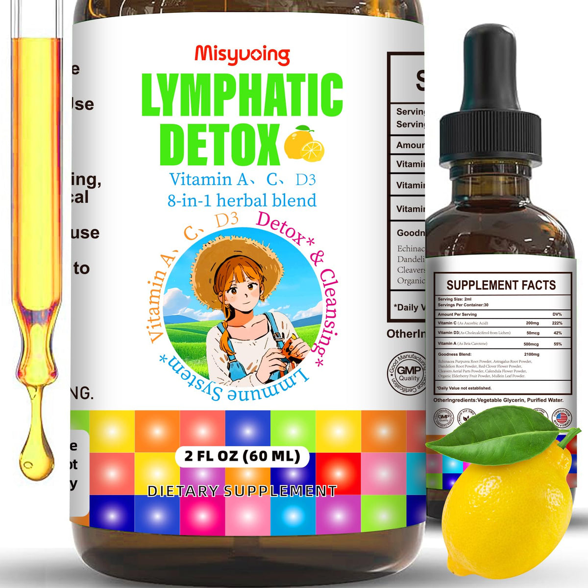 Misyvoing: botella gotas detox liposomales para drenaje linfático diario