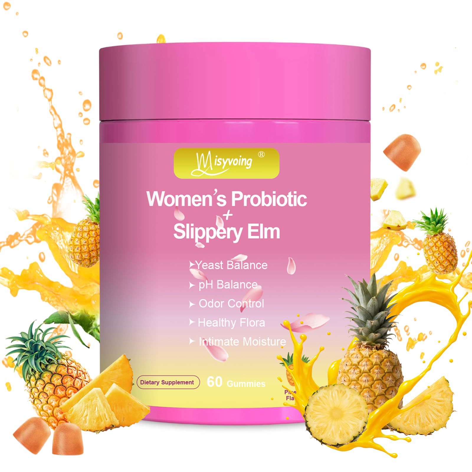 Gomas Misyvoing piña en empaque, ideal para equilibrio diario.