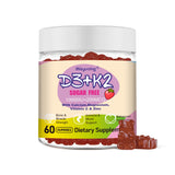 Gominolas Misyvoing D3 K2 sabor fresa en botella para huesos y articulaciones.