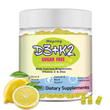Gominolas Misyvoing D3 K2 sin azúcar, limón, para energía diaria y huesos fuertes.