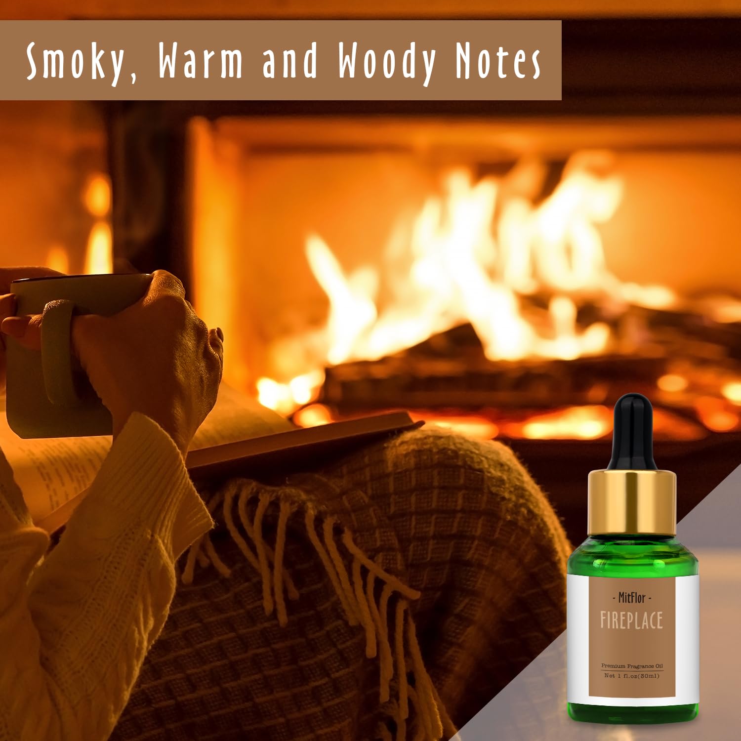 MitFlor aceite fragancia chimenea - gotero para dosificación precisa en velas y difusores