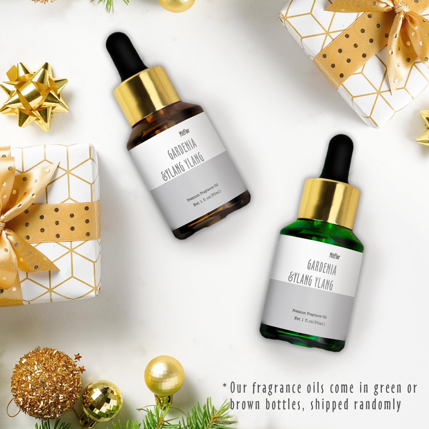 MitFlor Gardenia Ylang Ylang: botella de vidrio UV para conservar el aroma.