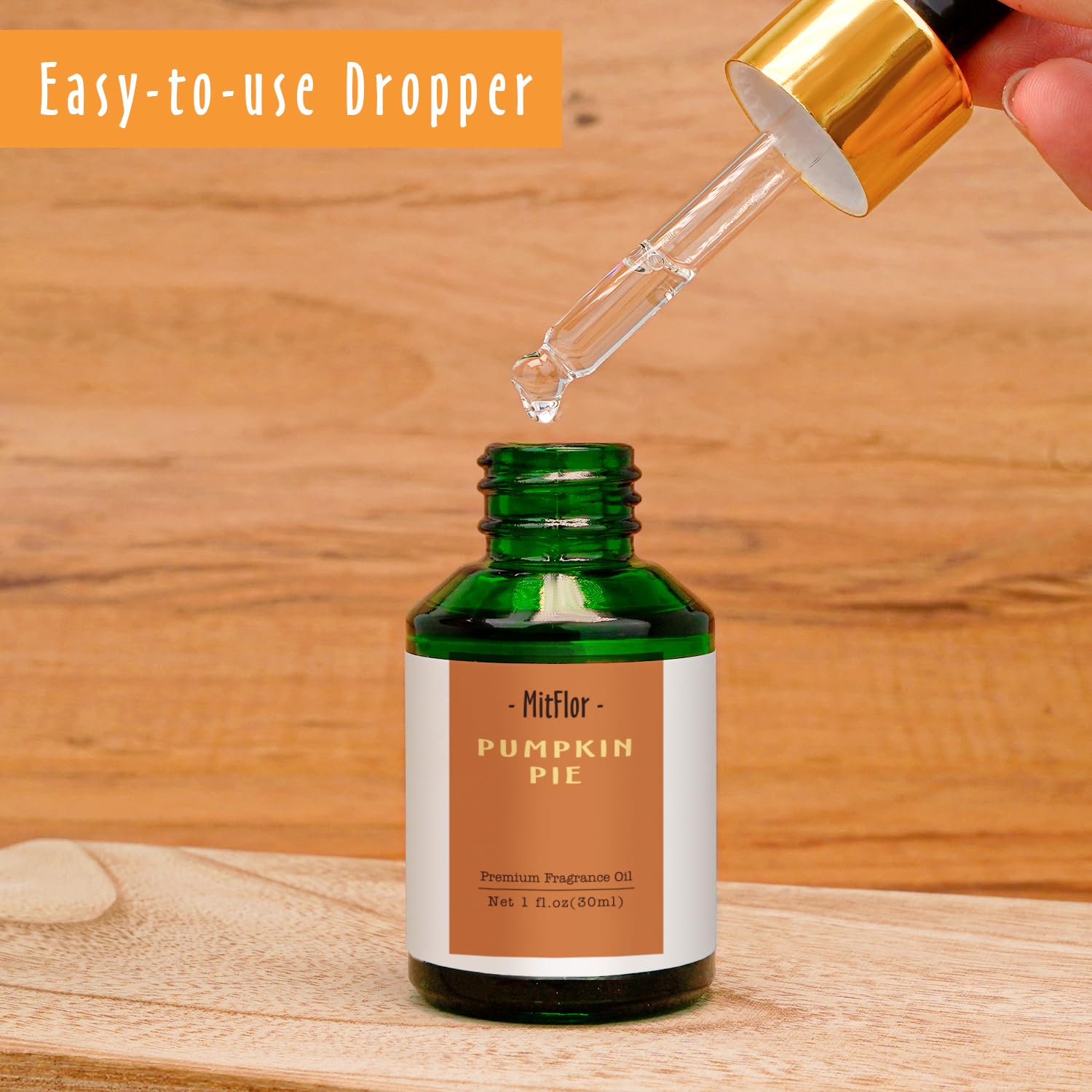Aroma cálido para el hogar MitFlor Pie de Calabaza, frasco 30ml.
