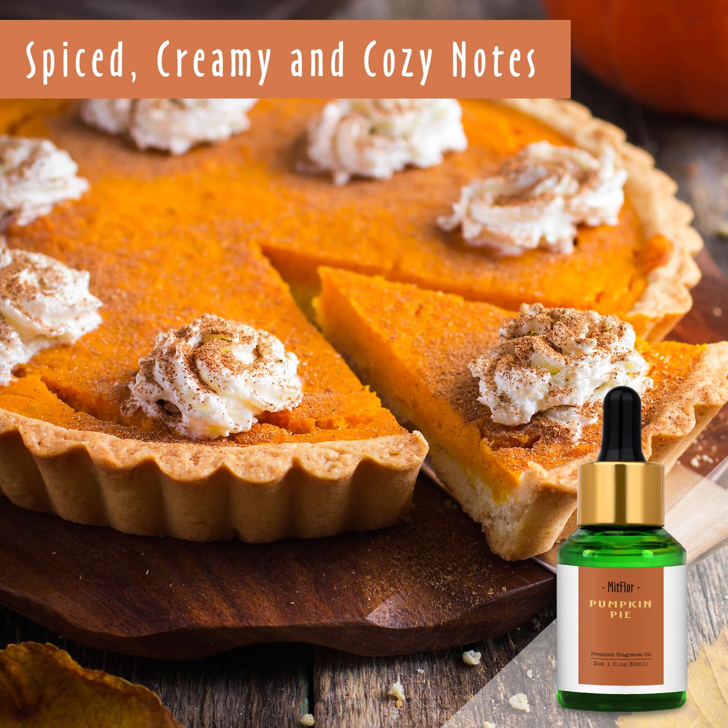 Frasco MitFlor Pie de Calabaza de 30ml para ambientar el hogar.