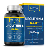 MITIVA Urolithin A: cápsulas blandas en botella para energía diaria