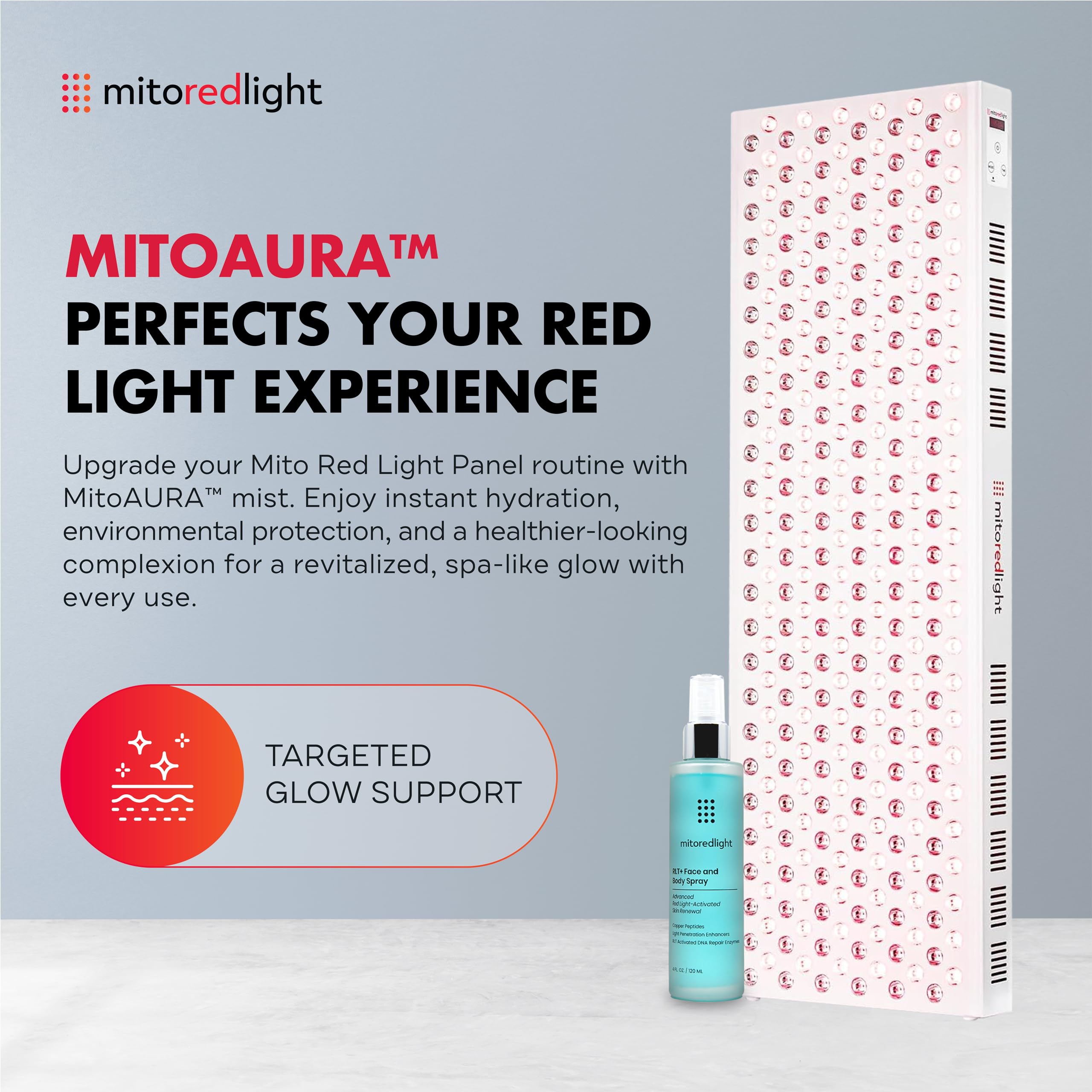 Tres modos de iluminación del MitoMEGA 2.0 rojo y infrarrojo