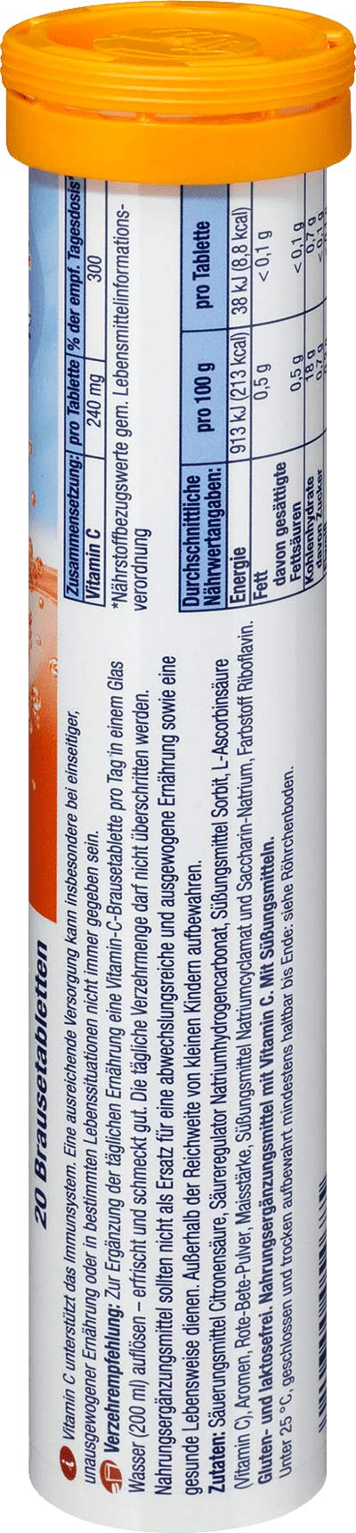 Mivolis Vitamina C, dosis diaria de 240 mg en cada tableta.