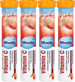 Mivolis Vitamina C, tabletas efervescentes sabor naranja, uso diario práctico.
