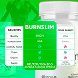 Caja externa de Burn Slim para fácil identificación y compra consciente.