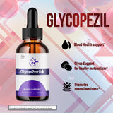 Etiqueta de Glycopezil Drops con información clara para uso diario