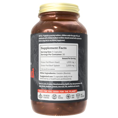 Etiqueta de Ironclad muestra hierro hemo natural y CoQ10.