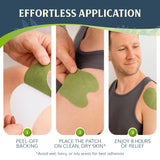 MLAB FlexiShoulder aplicación sencilla: despega y coloca sin frotar