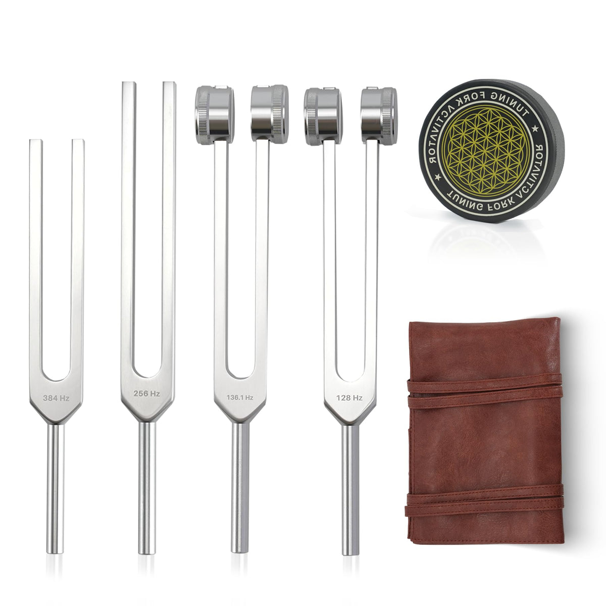 tenedor armónico mllusxg de 128 Hz para relajación durante la meditación