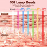 MLriyl máscara LED con 7 modos para iluminación facial flexible