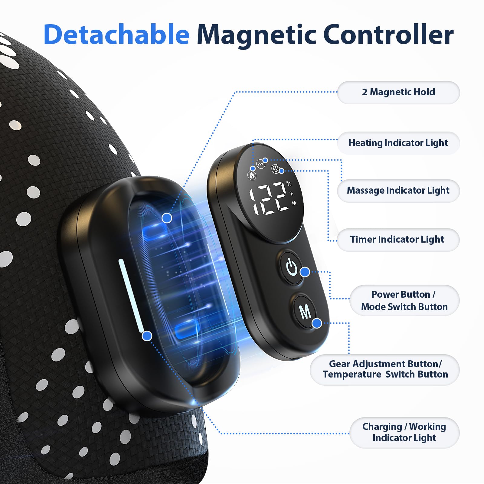 Seis modos de calor y vibración Moacey para experiencia personalizada
