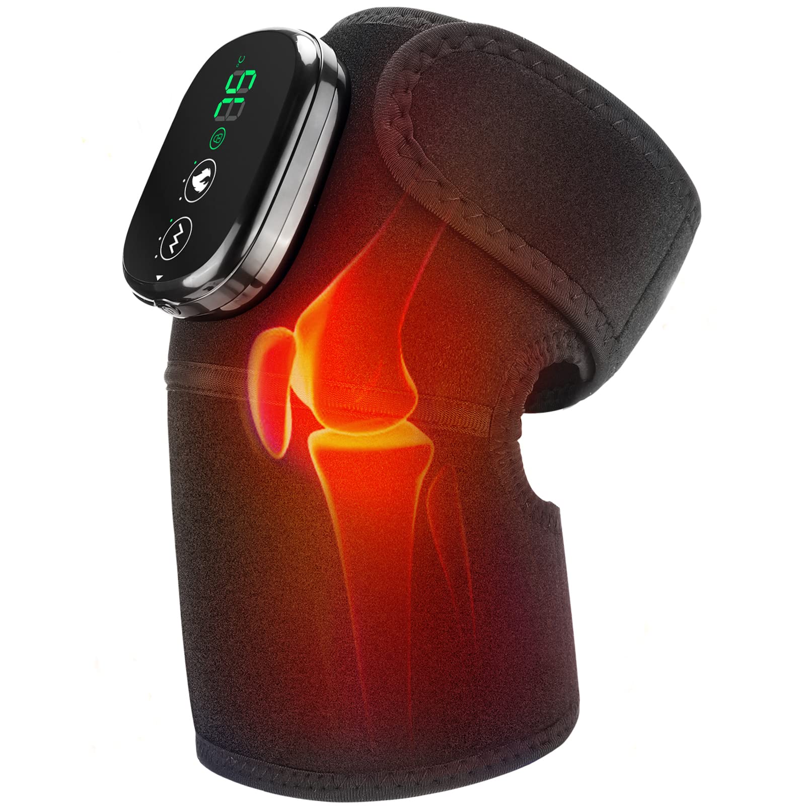 MOAJAZA Masajeador de rodilla con calor y vibración para relajación