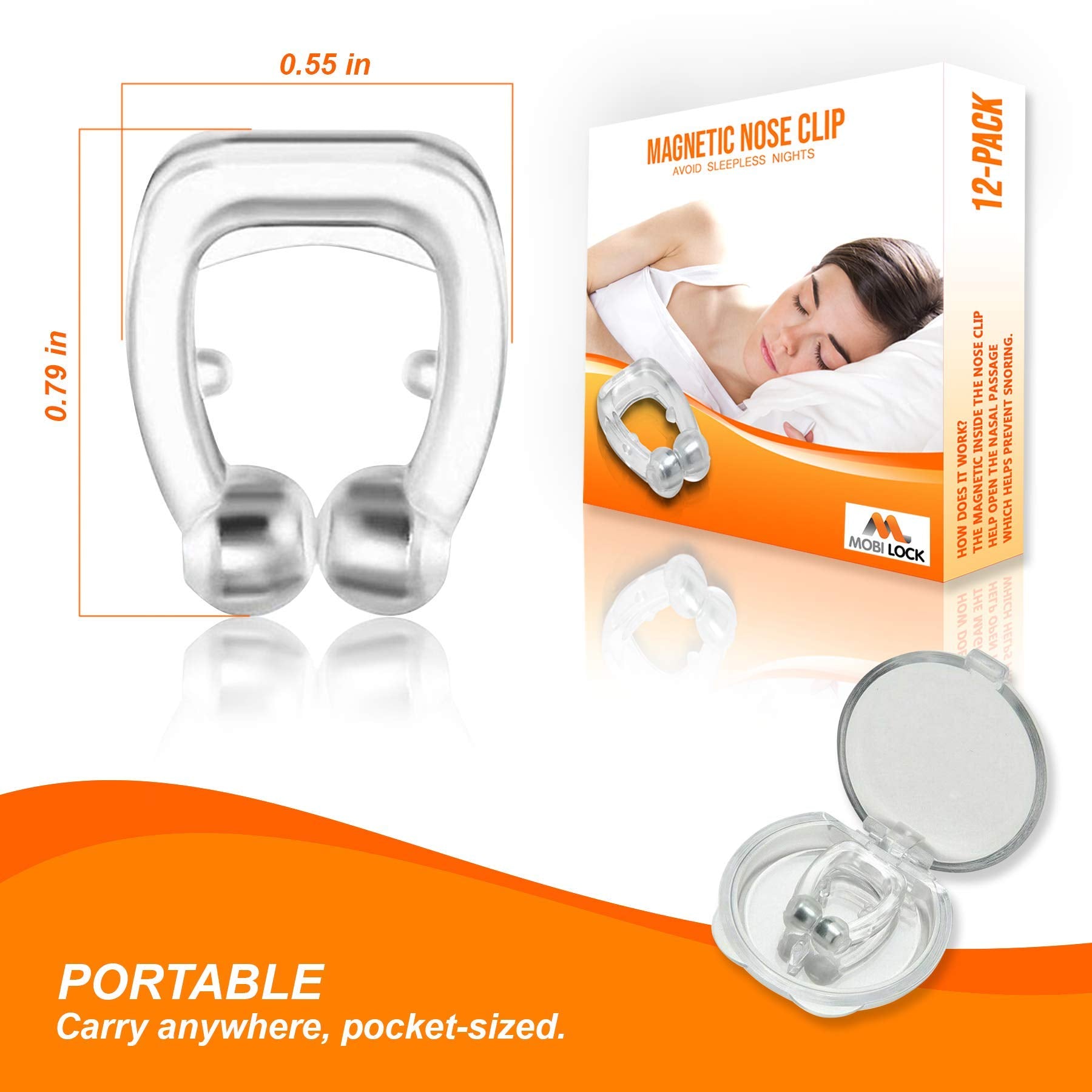 Ajuste flexible del clip nasal Mobi Lock para mayor comodidad