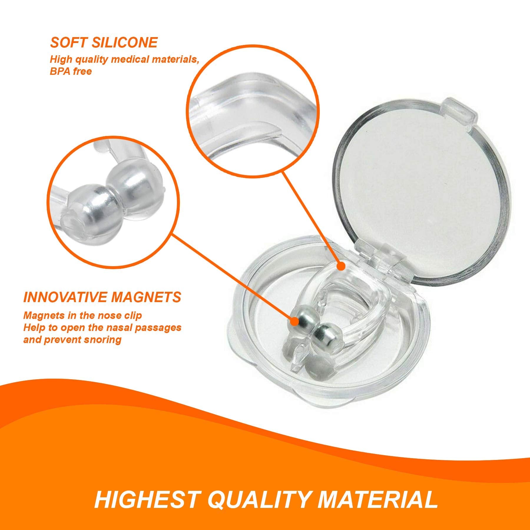 Clip nasal de silicona sin BPA Mobi Lock para uso reutilizable