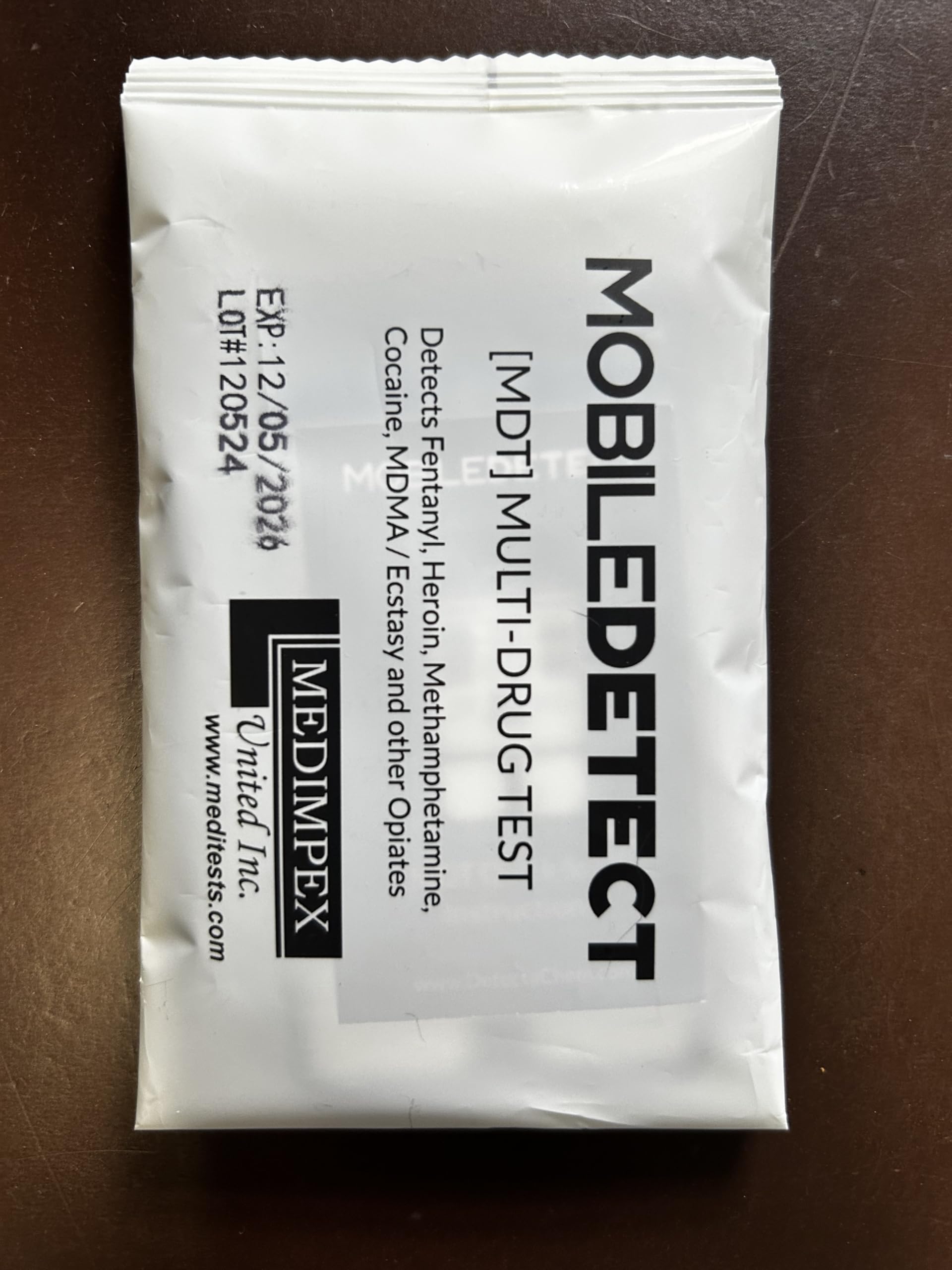 MobileDetect Pouch empaque sellado evita contaminación durante la prueba