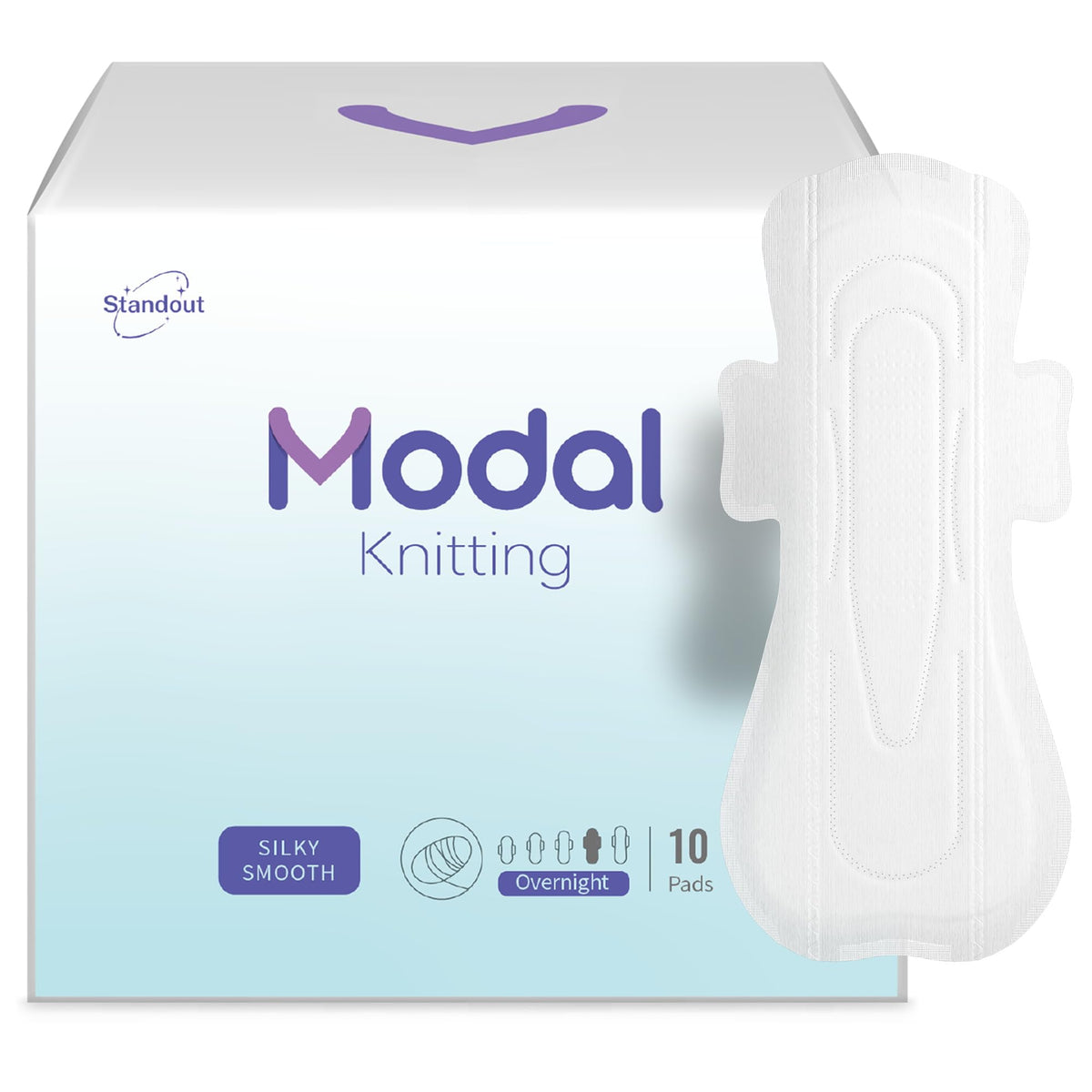 MODAL almohadillas nocturnas de flujo pesado con alas para dormir sin irritación