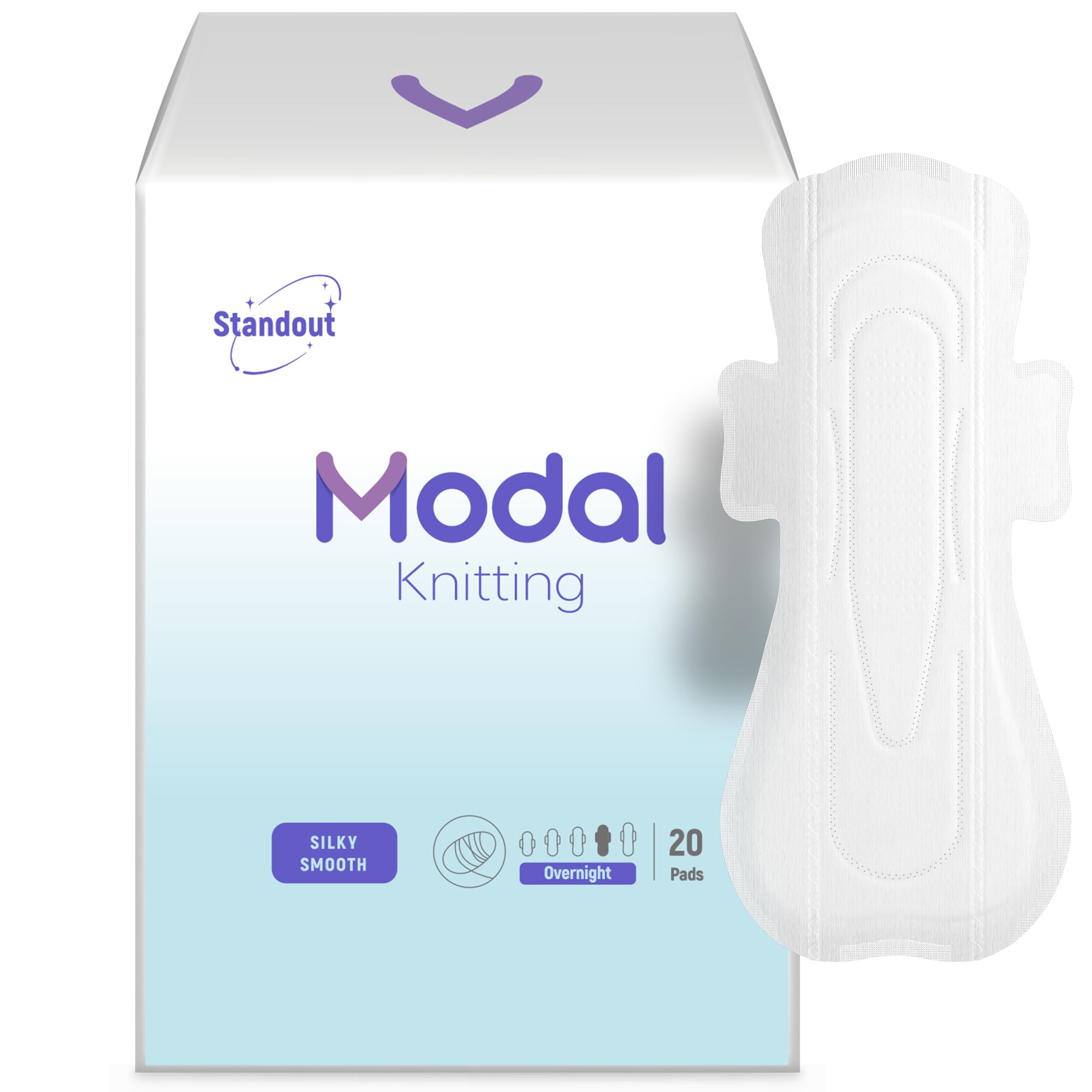 MODAL pad nocturno con alas, protección para dormir sin fugas.