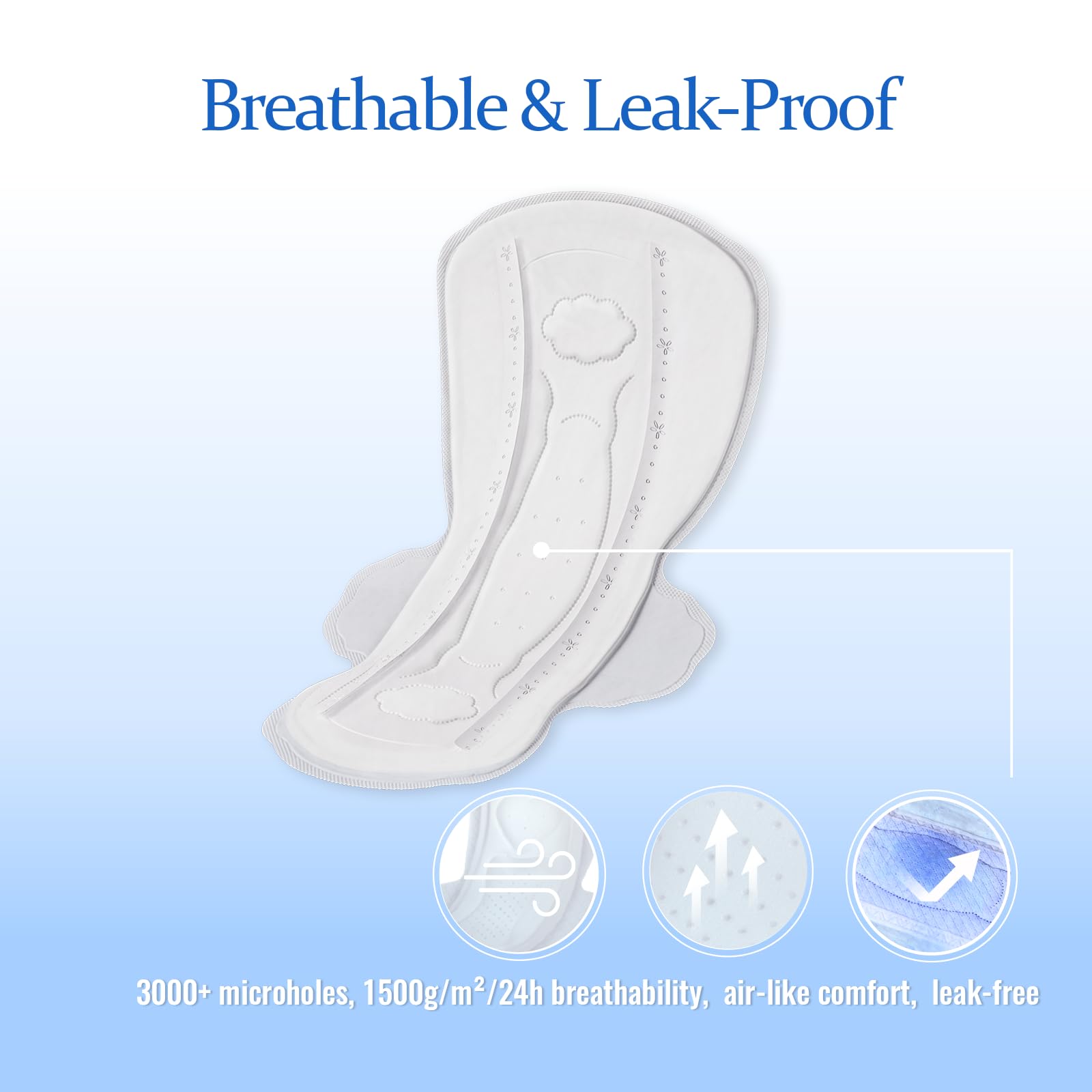 MODAL pads: alas adhesivas, protección segura durante el día.