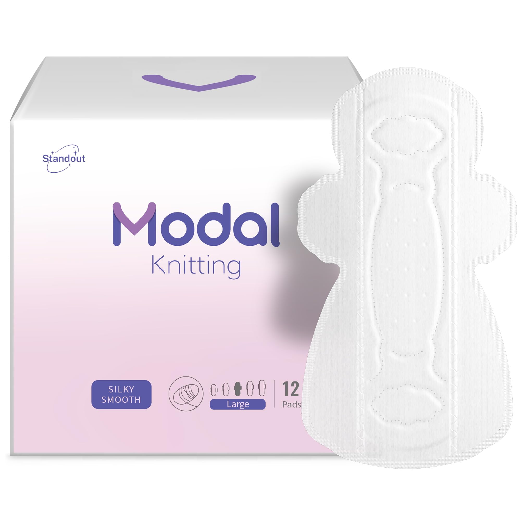 MODAL Pads cuentan con alas adhesivas para un ajuste seguro todo el día.