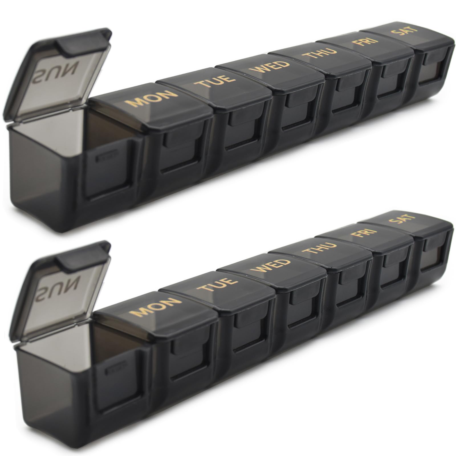 MODENGKONGJIAN dos-pack organizador semanal de pastillas, práctico para viajes.