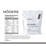 Modere Pure proteina de suero chocolate batido rapido y cremoso
