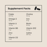 Modern Fertility Prenatal Multivitamin en pastillas: 12 nutrientes clave para la salud materna.