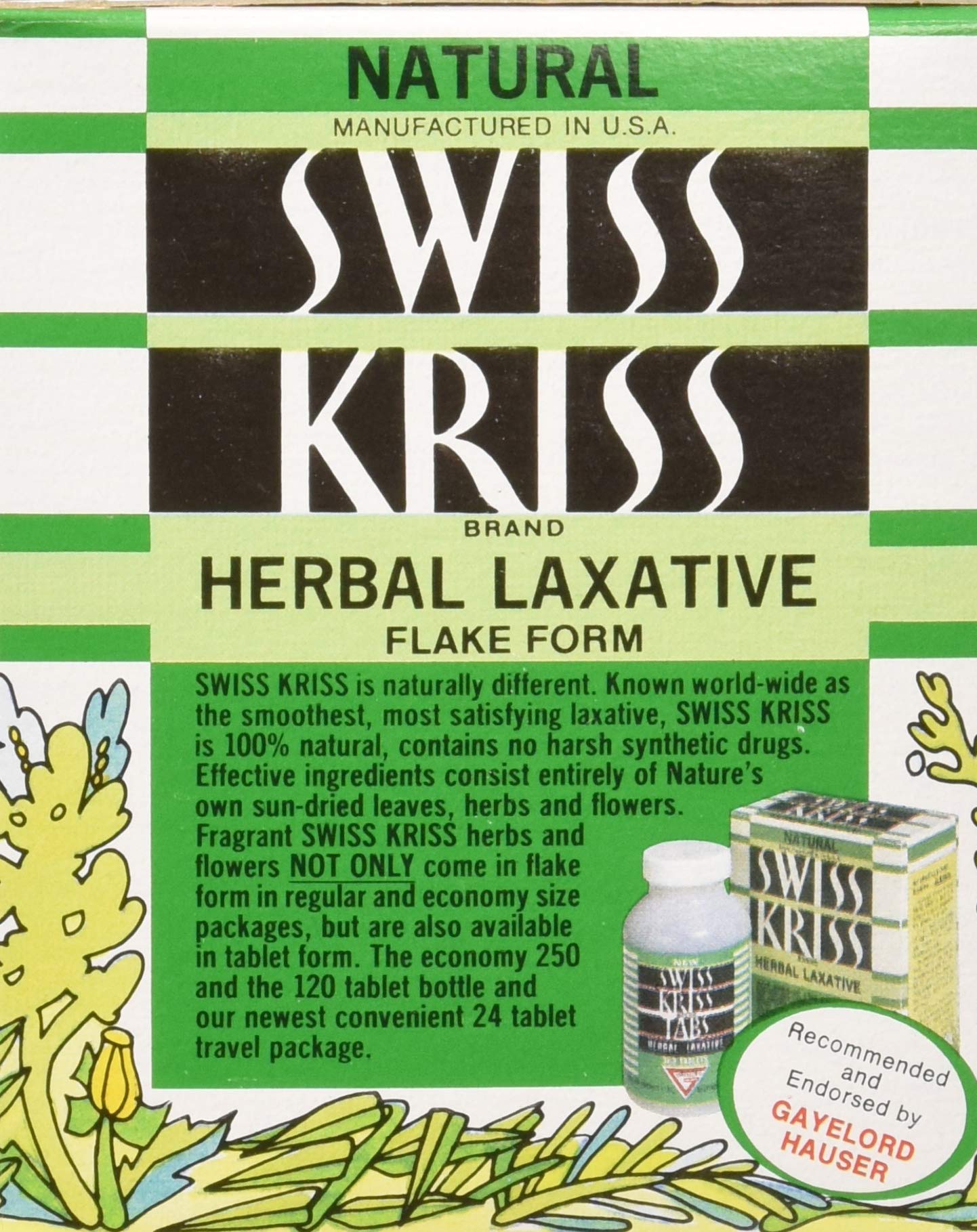 Modern Products Swiss Kriss envase 3.25 onzas, dosis suave para uso diario.