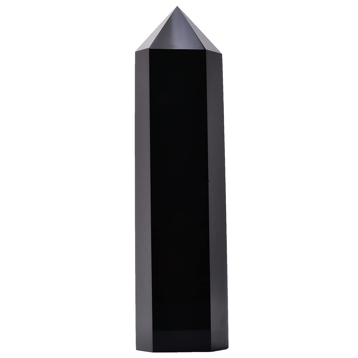 MOGEMT obsidiana negra 6 facetas para dirigir energía durante la meditación.