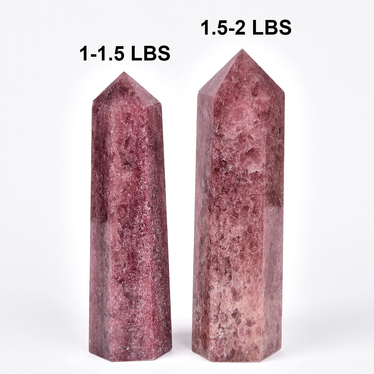 Obelisco de cuarzo fresa de MOGEMT para altar energético.