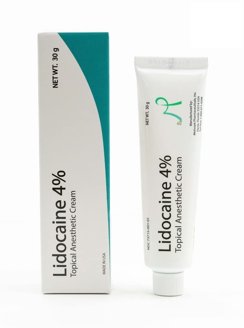 MOHNARK crema lidocaína 4% en tubo de 1 oz, absorción rápida para uso externo