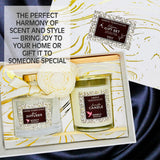 Difusor floral Moira's Bazaar con dorados, perfuma espacios de forma duradera.