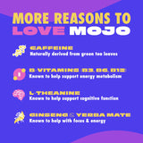 MOJO Bolsitas Energía Menta, diseño portátil listo para viaje u oficina.