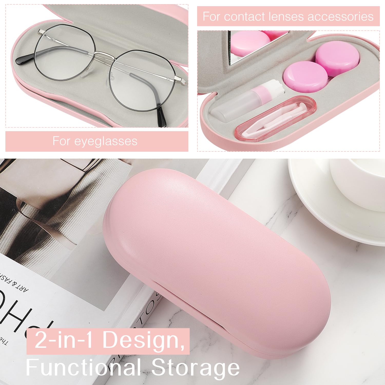 MoKo caja de lentes con accesorios, todo en un solo estuche