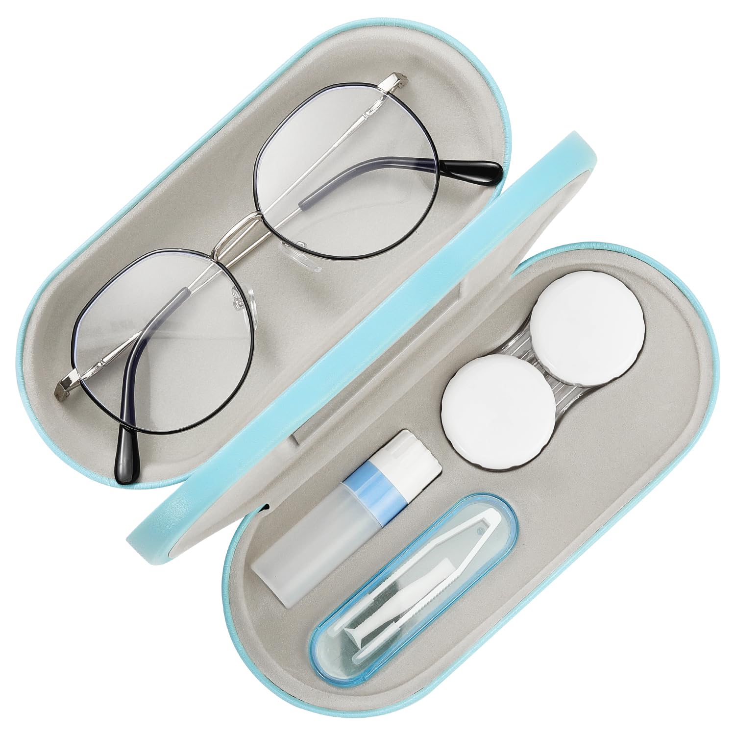 Estuche MoKo doble para gafas con espejo, protección segura.