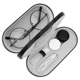 MoKo doble estuche gafas con espejo ofrece almacenamiento compacto y protección para viaje