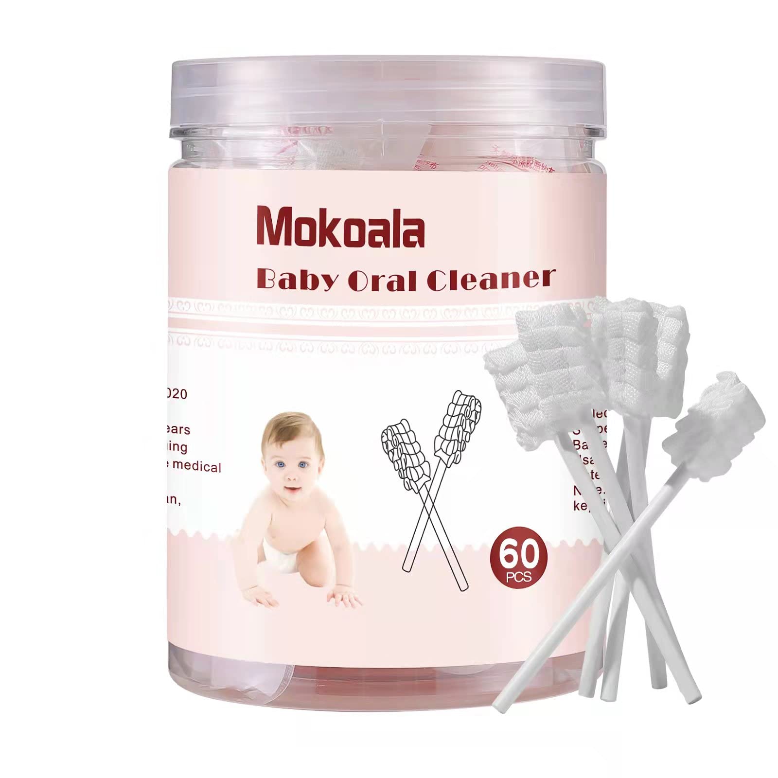 Mokoala limpiador de lengua para bebé; limpieza suave de la boca.
