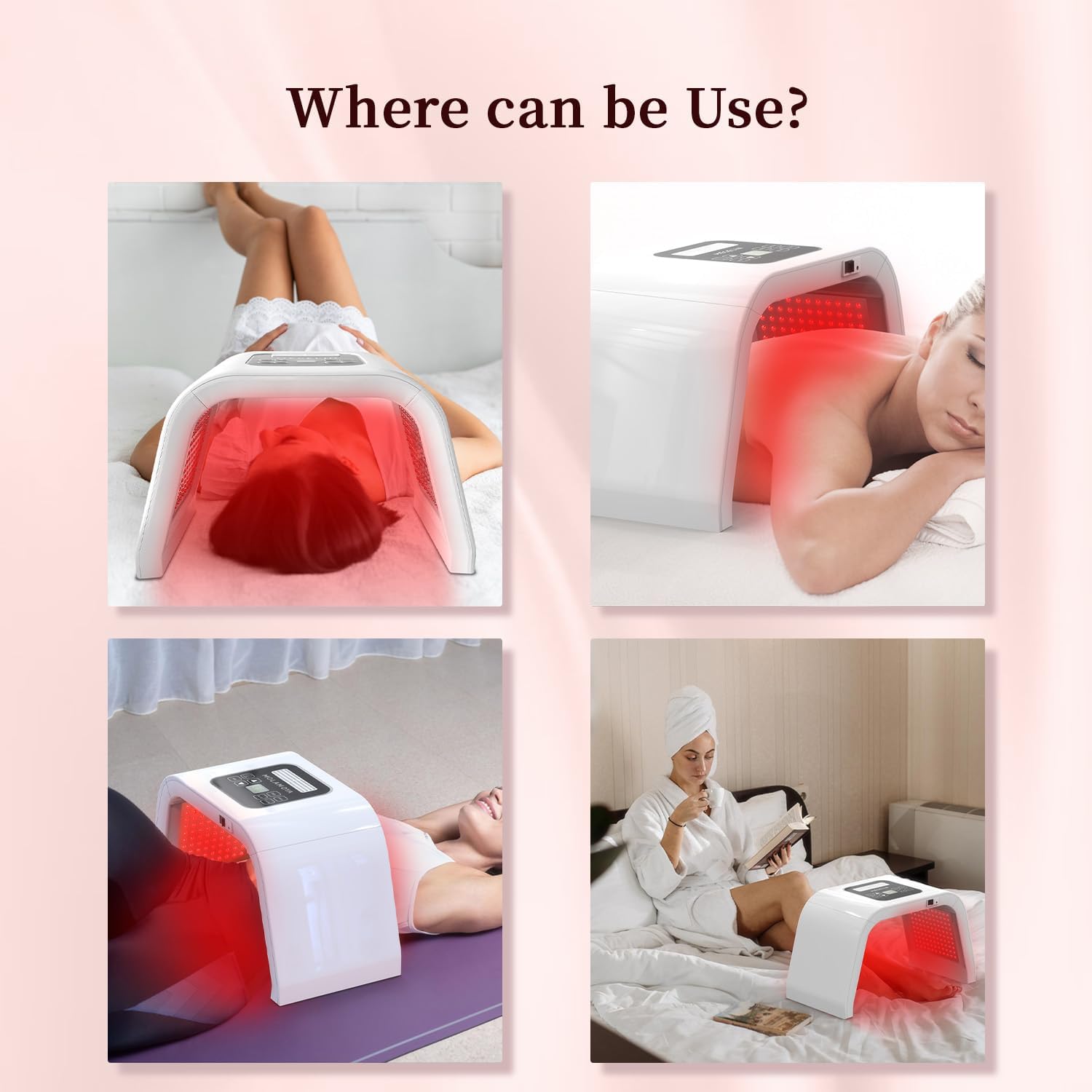 Molamoya fuente de luz 180 grados, cobertura amplia para rostro y cuerpo.