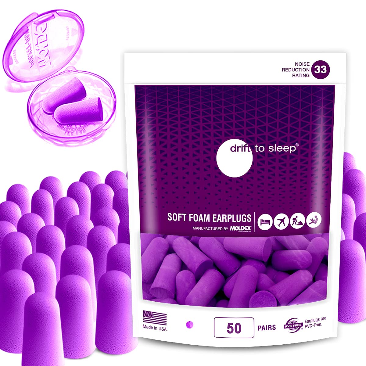 Tapones de espuma Moldex Softies para dormir, descanso sin ruidos
